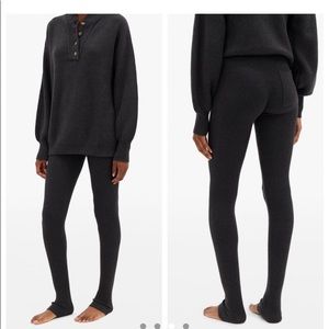 Pima and alpaca ribbed leggings